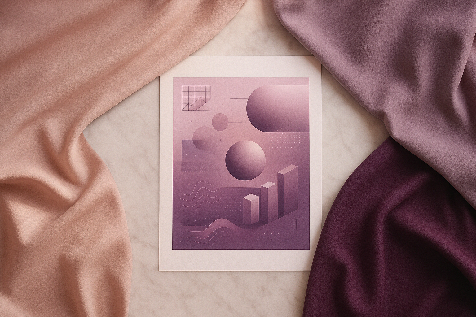 Abstract editorial illustration for: IA Vision Swim Miami 2026: Futuristic Digital Graphics & Cyber Textures