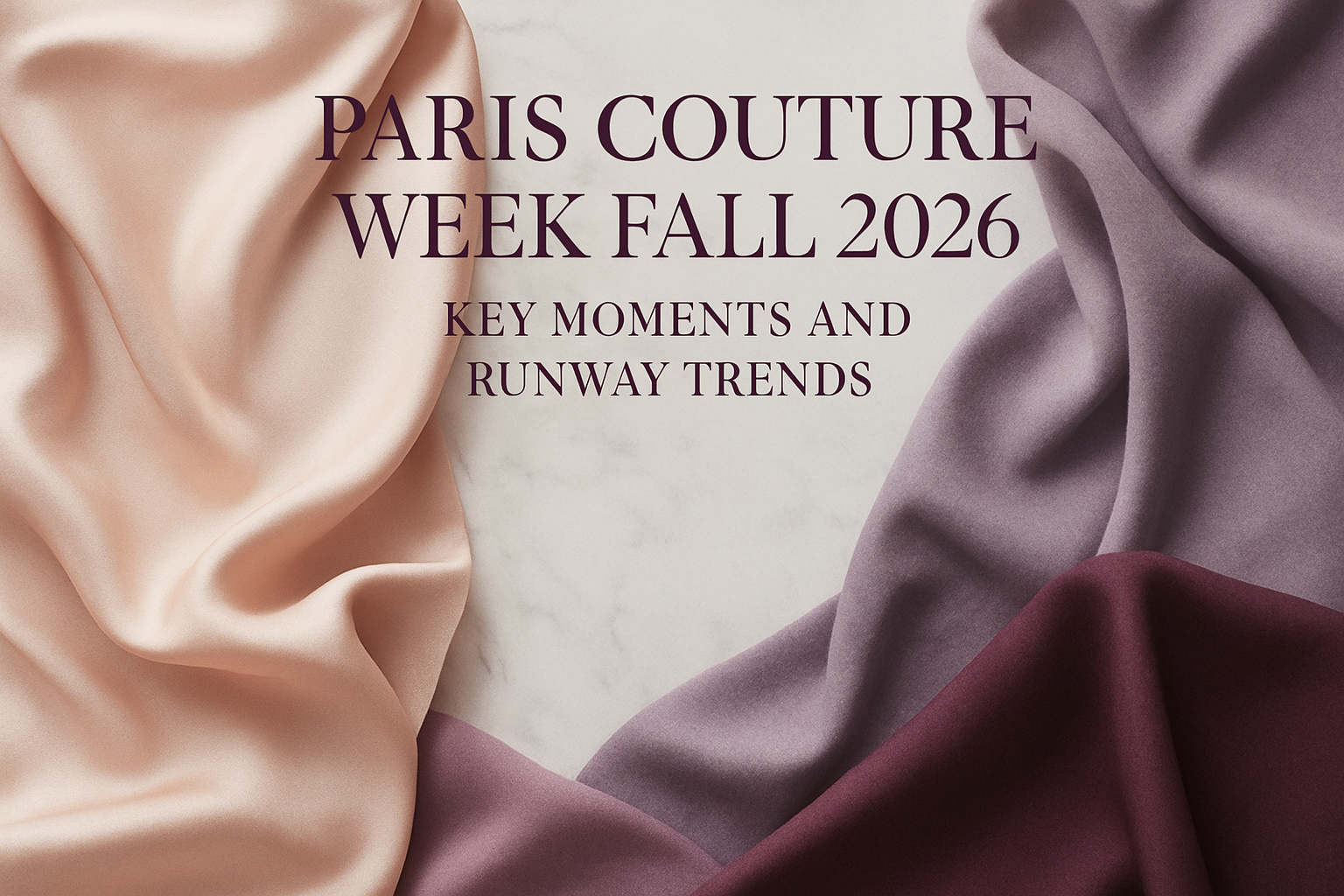 Abstract editorial illustration for: Paris Couture Week Fall 2026: Key Moments and Runway Trends