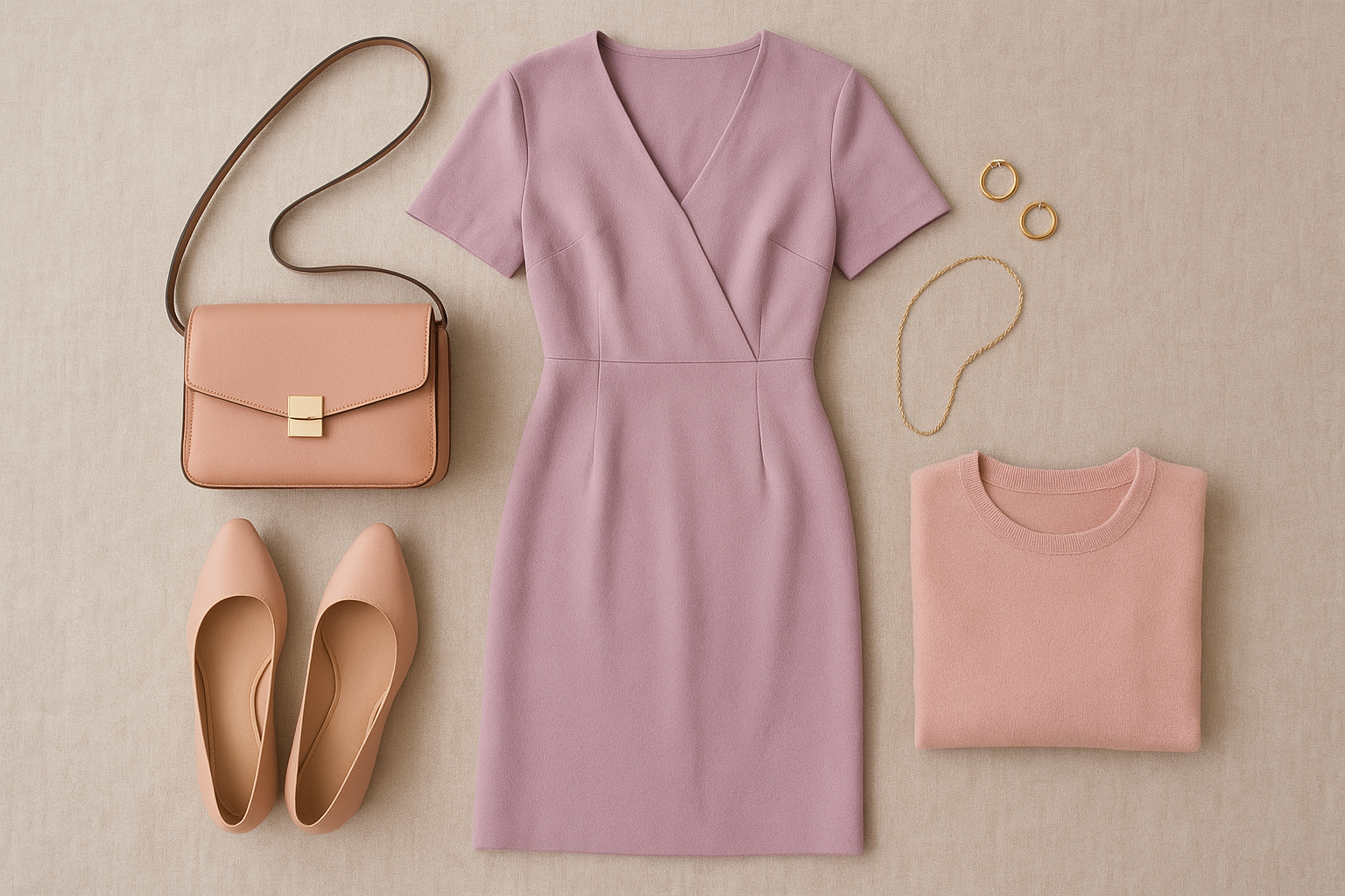Abstract editorial illustration for: Summer Office Style: Master Casual Work Outfits with Versatility